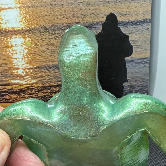 Resin Green Turtle Reptile Decor - Picture 9 of 10